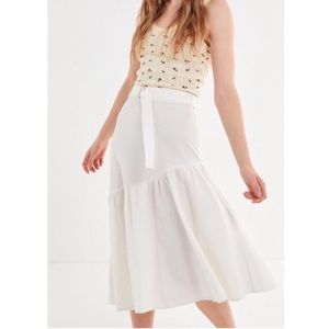 Urban Outfitters Tabitha Asymmetrical Flare Midi Skirt